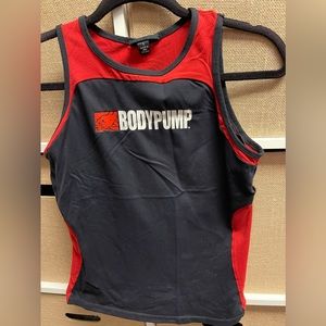 Les Mills Body Pump Woman’s Red Sport Top Size Large